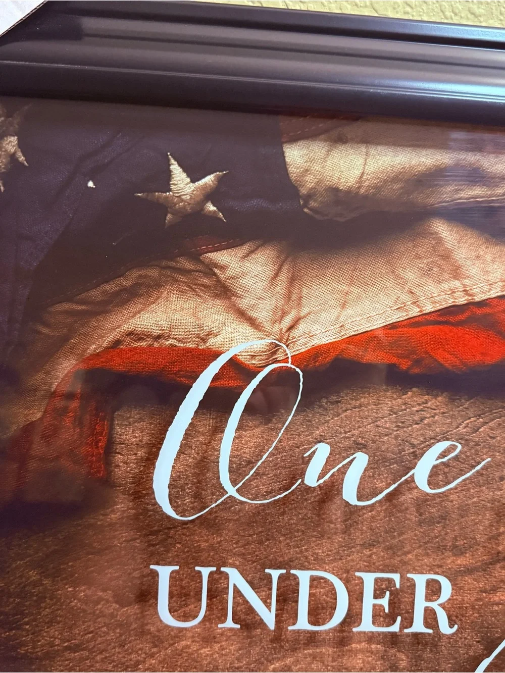Hobby Lobby Patriotic Script Wall Art - Red, Blue, White